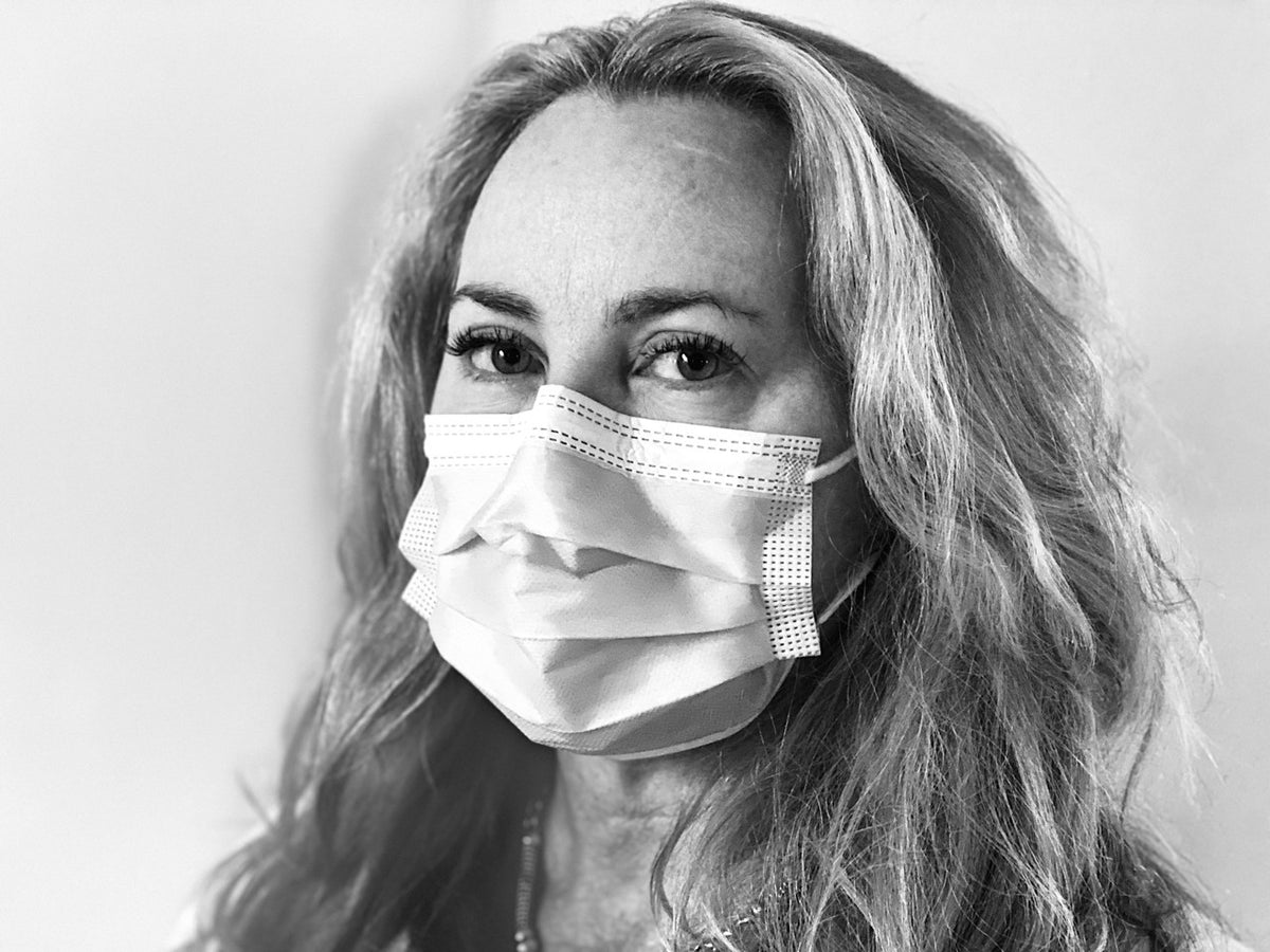 Nurse Amy wearing a surgical mask