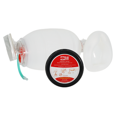 Pocket BVM by PerSys Medical Manual Resuscitator Adult Size Black Case