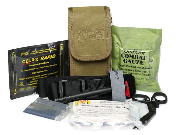 Belt Gunshot Kit, Portable and Great for On Duty Police, On The Range Practice and Hunting Activities etc.