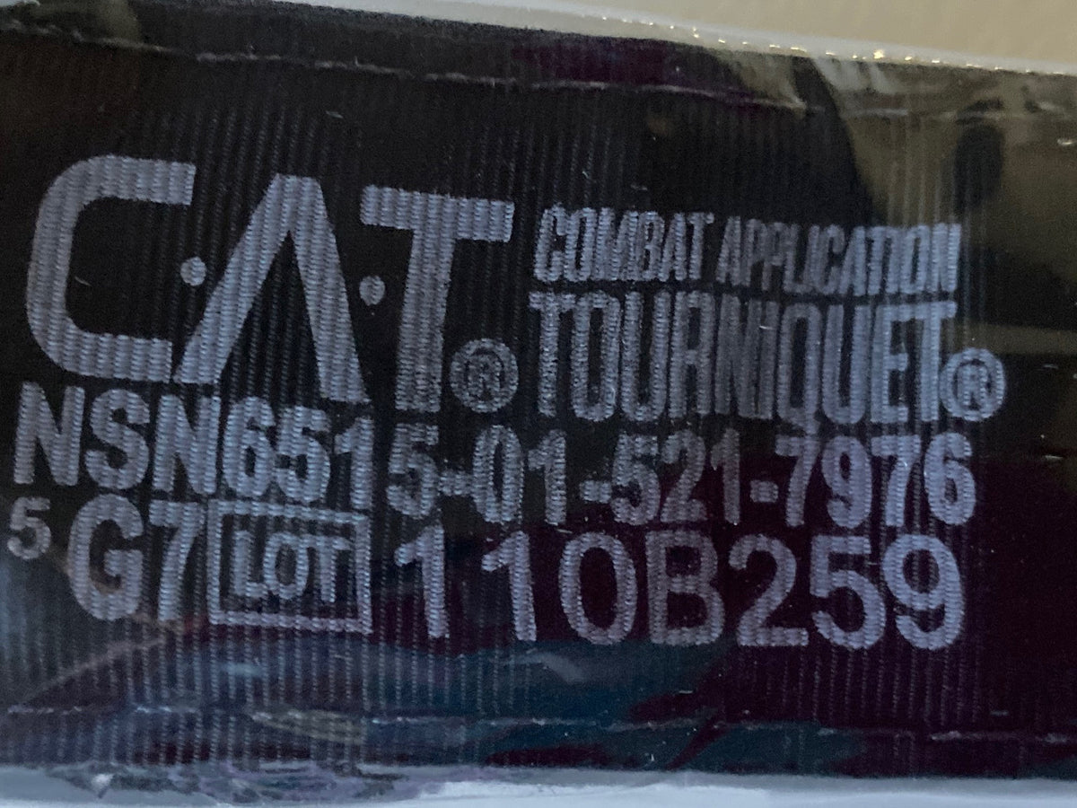CAT Tourniquet GEN7 Text stamped on genuine tourniquet