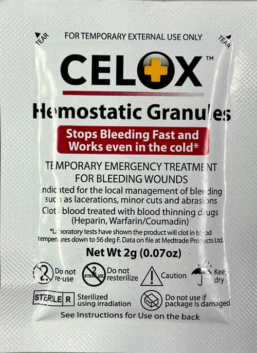Celox Granules 2 gram Packets front of package