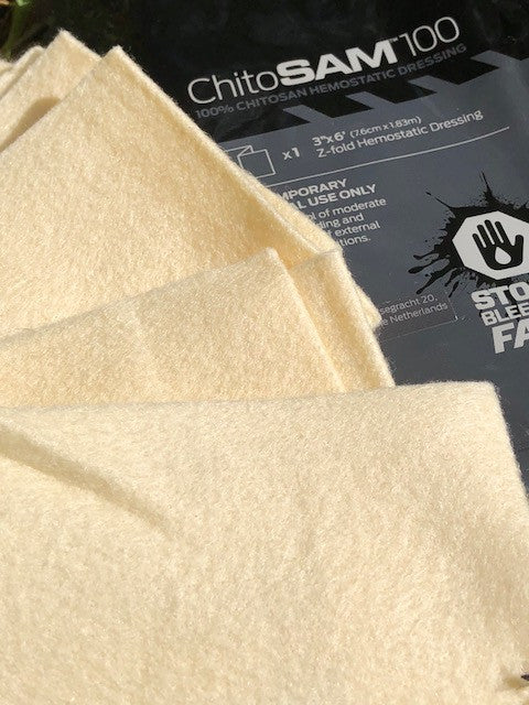 ChitoSAM™ 100 3" x 10' Z-Fold, very soft dressing, easy to apply and remove.