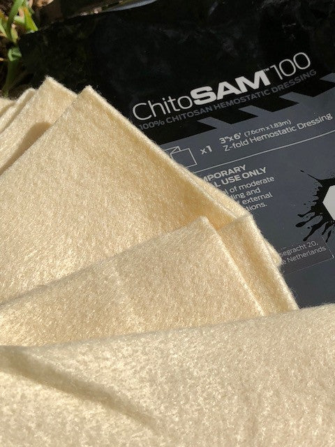 ChitoSAM™ 100 3" x 10' Z-Fold, very soft dressing, easy to apply and remove.