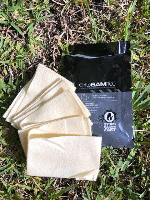 ChitoSAM™ 100 3" x 10' Z-Fold, very soft dressing, easy to apply and remove. Stops bleeding fast.