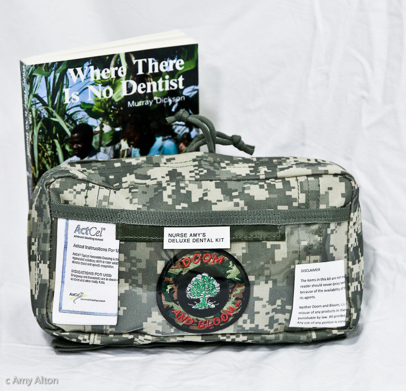 Dental Emergency Supply Bag Kit with Where there is no dentist book