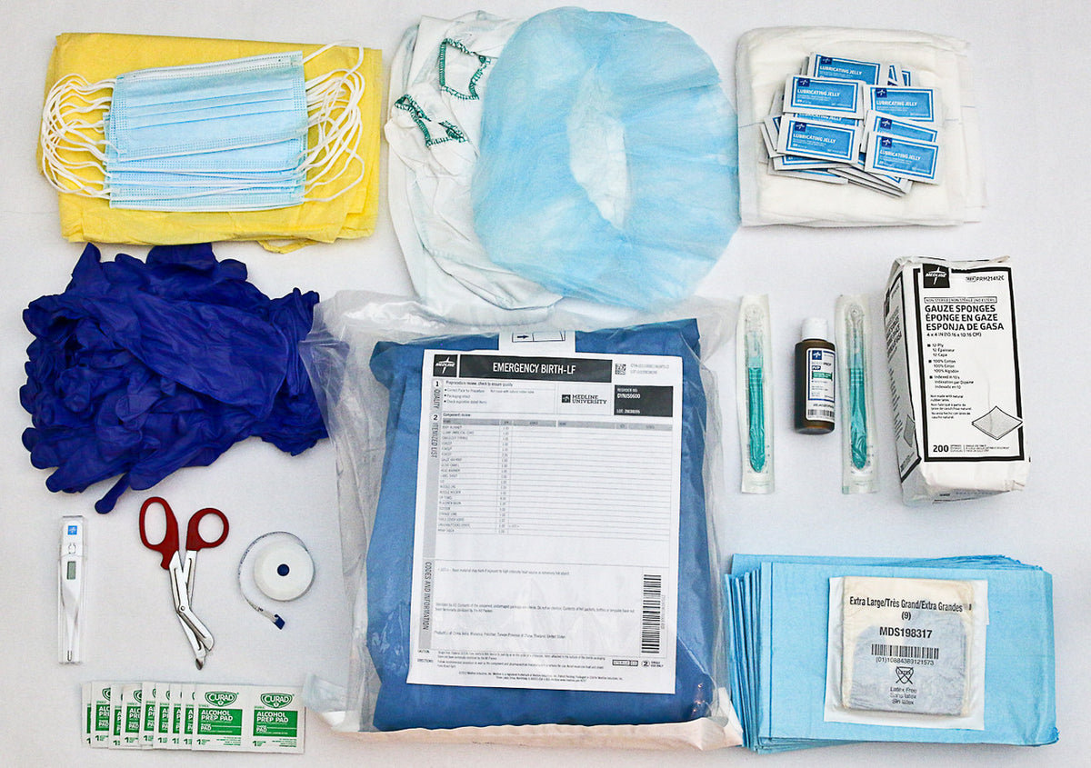 First Aid Emergency Deluxe Labor and Baby Delivery OB Kit with Sterile Pack sealed.