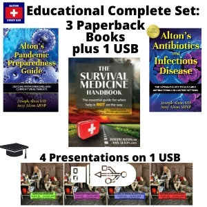 New 2021 addition! All 3 Paperback Books and 1 USB of our Four Educational Presentations.