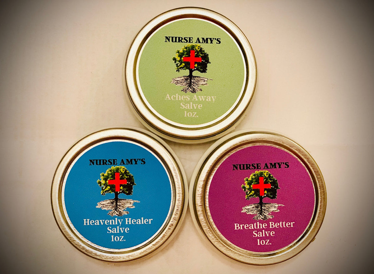 Nurse Amy's Set of 3 Herbal Salves