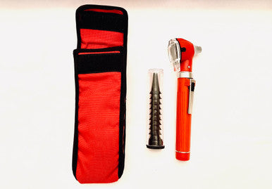 Otoscope Ear Scope with Light Pocket Size Red Color