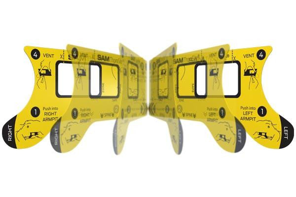 SAM Thorasite left and right needle decompression insertion template