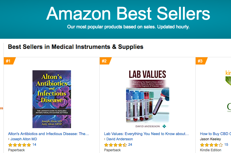Alton's Antibiotics and Infectious Disease is a 3 Category Best Seller and #1 in Medical Instruments & Supplies