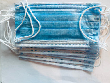 Surgical Face Masks (set of 10) Brand New with metal nose bands